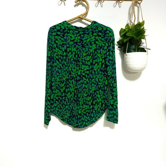 Sportsgirl Tops | Sportsgirl Blue Green Long Sleeve Top Size 8 | Poshmark